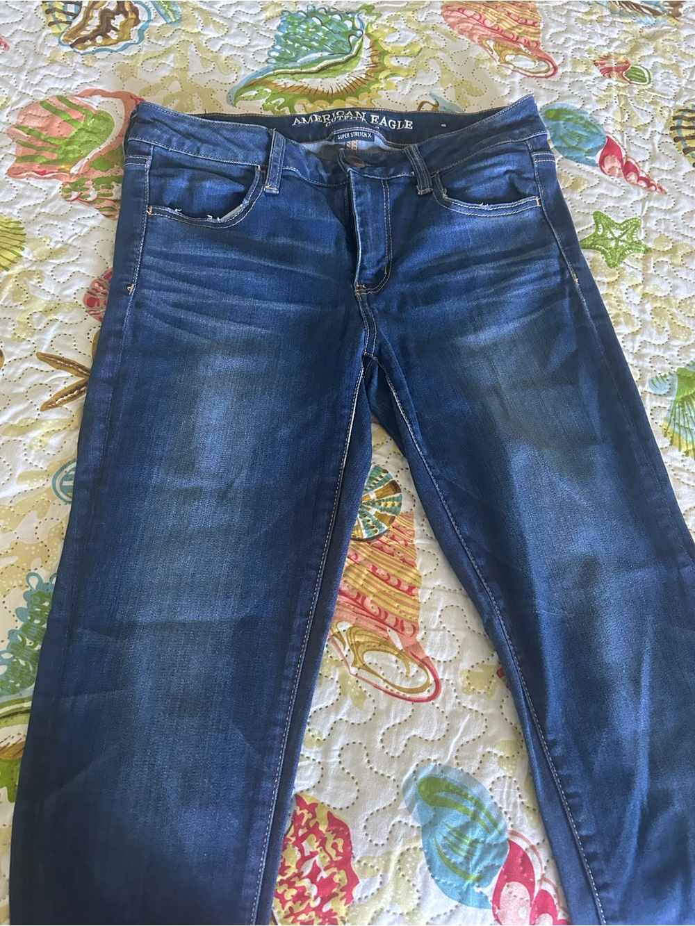 American Eagle Outfitters Blue Super Stretch Jeans